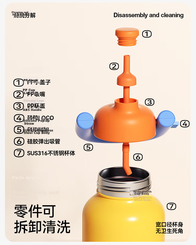 Chakolab New Year Festival Limited Edition Straw Insulated Cup Girlfriend Spring Festival Gift Dual-Drink King Cup Portable Kettle Gift Water Bottle 16