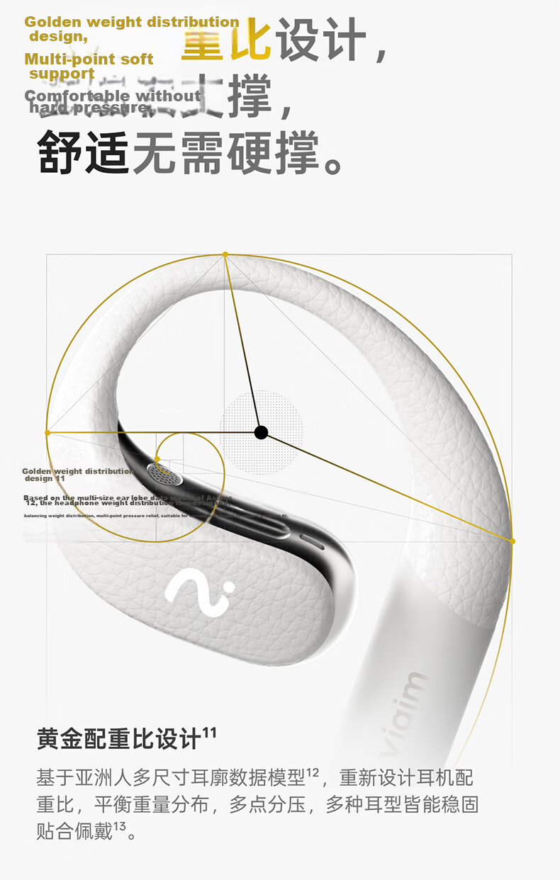 IFLYTEK AI Open Conference Headset Air2 Ice Gray Translation Headset Translation Device Smart Wireless Bluetooth Earphones Over-Ear Long Battery Life Compatible with Apple Huawei Xiaomi 11