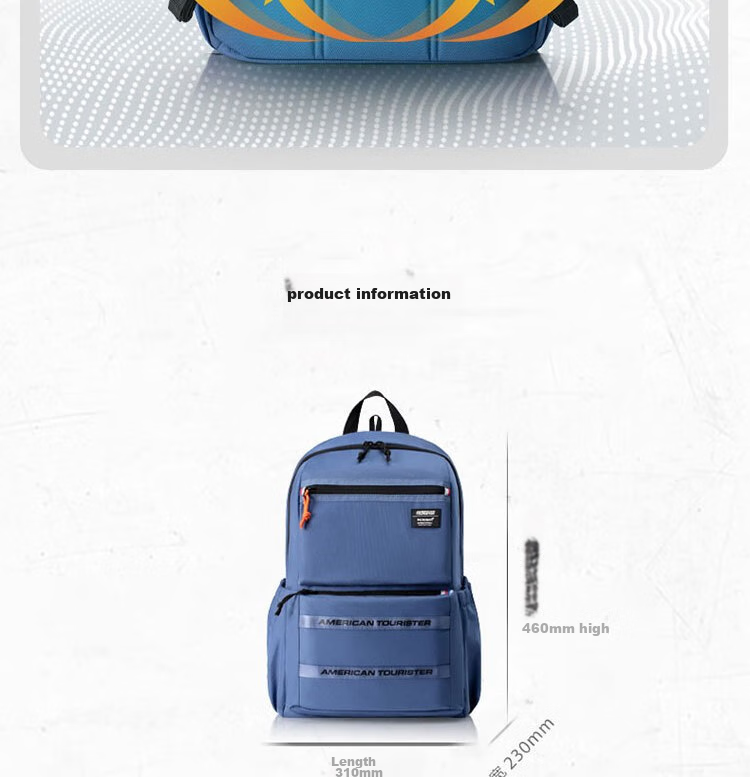 AMERICAN TOURISTER Backpack for Middle And High School Students, Boys And Girls, Large Capacity Laptop Bag, Stylish Design NJ8*001 8