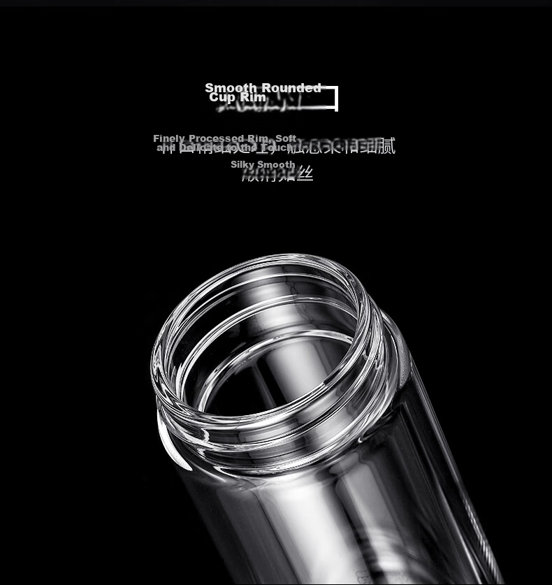 Heenoor Double-Layer Glass Cup for Men, Home And Office Use, Tea Infuser Mug, Car Water Filter Cup, Mid-Autumn Festival Gift XN-9301 18