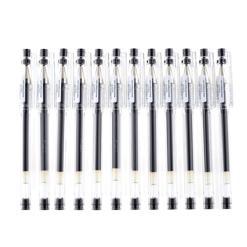 PILOT HI-TEC-C 0.3mm Needle Tip Gel Pen Black 12-Pack BLLH-20C3-B