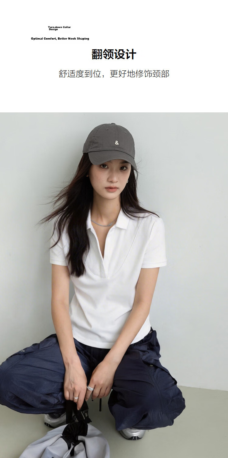 Demana [Cooling Black Technology] Summer UPF50+ Nylon Sun Protection Slim Fit Polo T-Shirt for Women Premium Feel 7