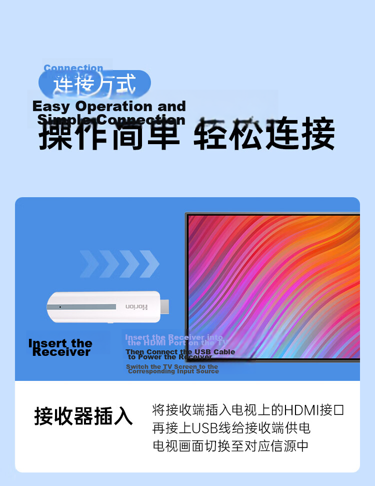 Haoli HG-2S Wireless HDMI Screen Mirroring Device 4K Conference Screen Sharing Adapter for TV Monitor Projector Compatible with Laptop Desktop USB+C Dual Port Portrait and Landscape Mode 25