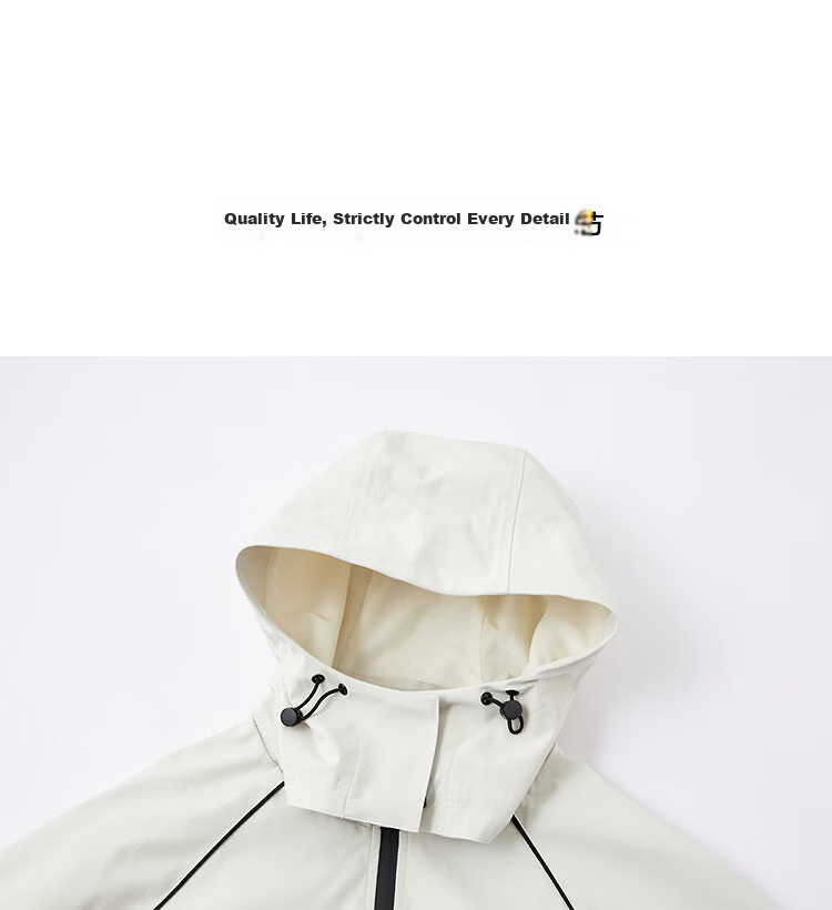 Demana [Three-Proof Black Technology] Spring Mountain Series Detachable Hood Color-Block Short Decorative Zipper Loose Women's Jacket 15