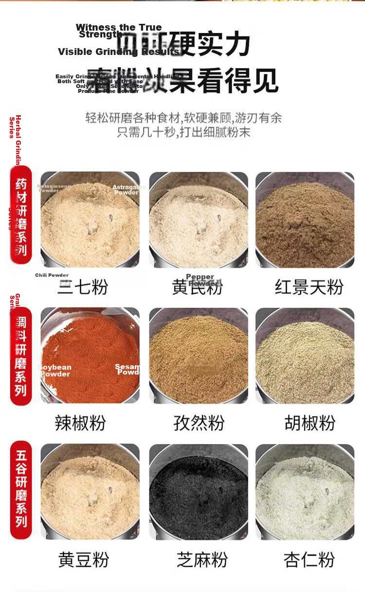 Baijie Grinder, Powder Machine, Ultra-Fine Grinding Machine, Chinese Herbal Medicine Grinder, Sanqi And Grains Commercial Crusher, 2000A 6