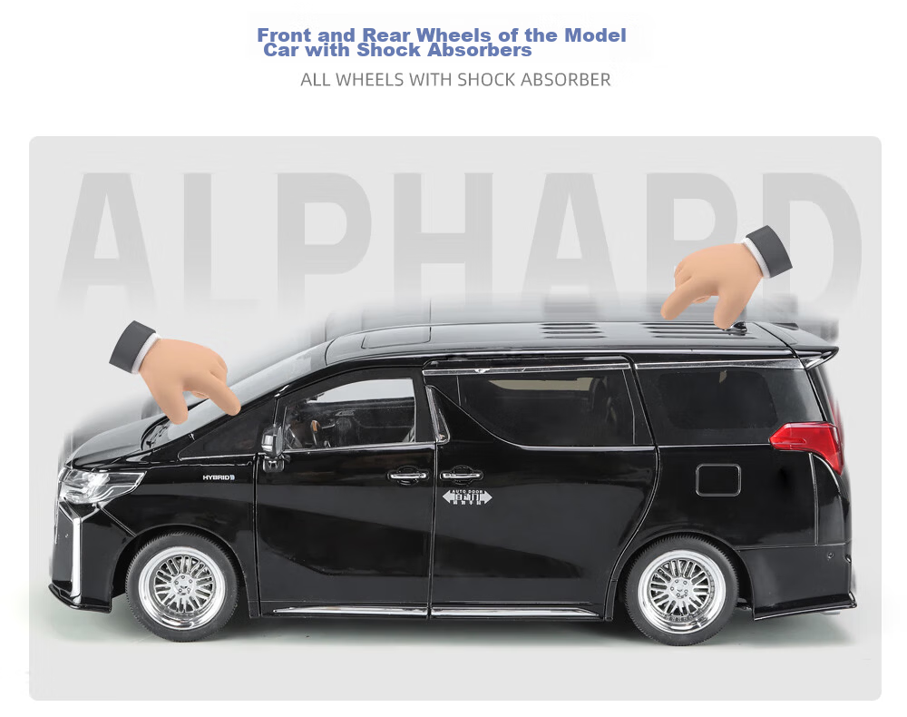 Heimanba Erfa White 1:18 Business Car Model, Realistic Alloy Children's Toy Car, Model Toy Decoration, Toy Car 12