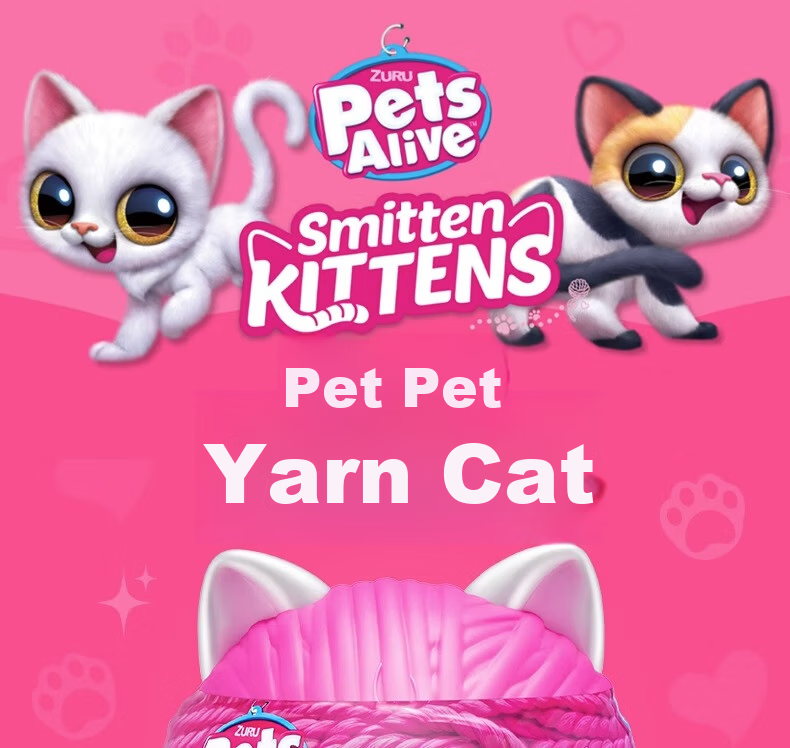 ZURU Pets Yarn Cat Girl Cartoon Doll Interactive Toy Birthday Gift Cat Ornament 1