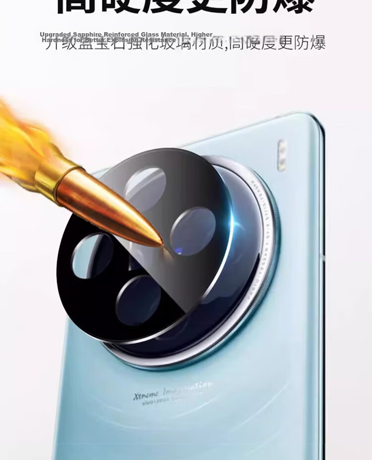 ESCASE vivo X100SPro Camera Lens Film X100Pro HD Tempered Glass Film AR Anti-reflective Full Coverage Mobile Phone Rear Camera Protective Film Anti-drop Anti-fingerprint Anti-glare Ultra-thin 10