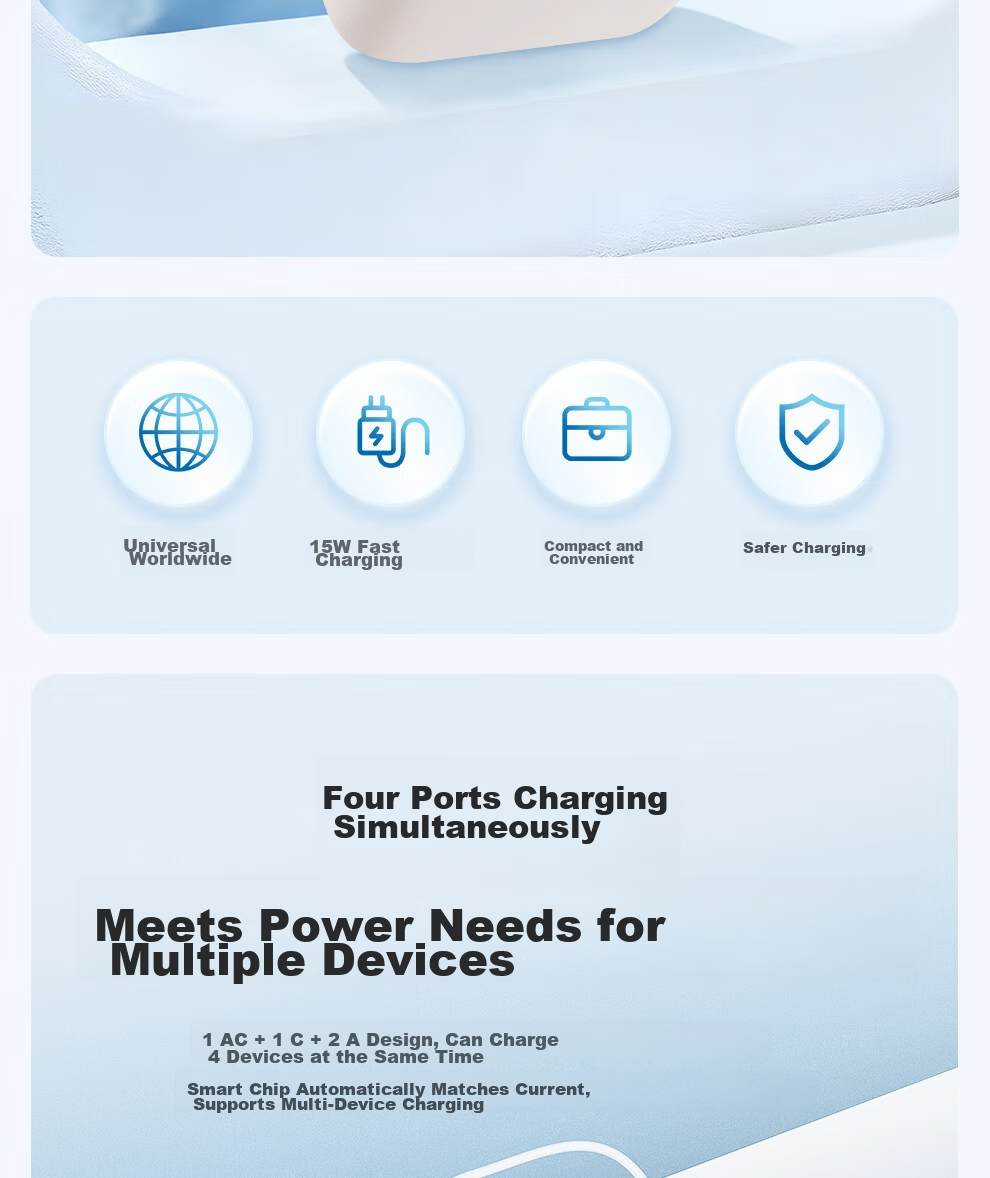 Jingxuan JINGDONG, Own Brand, Global Multi-Country Travel Adapter Plug, Universal for Overseas Travel/Study Converter, Suitable for UK/EU/Australia/Japan/Hong Kong Standards 3