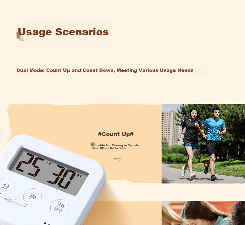 Deli Visual Timer, Student Self-Discipline Time Management Tool, Kitchen Timer, Baking Timer, Children's Birthday Gift, White LE258 4