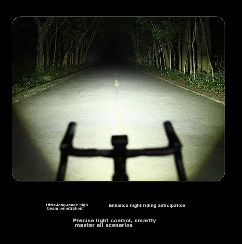 MAGICSHINE Bicycle Front Light, High And Low Beam, Wireless Remote Control Riding Light, HR1200, Sky Blue Gree 5