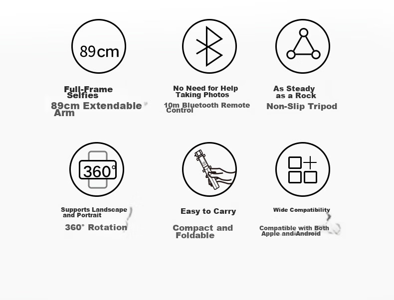 Ugreen Limited Time Free Shipping Selfie Stick Tripod Telescopic Travel Tool 360° Rotatable Multifunctional Handheld Portable Aluminum Alloy Compatible with Apple iPhone 18 Xiaomi Huawei 2