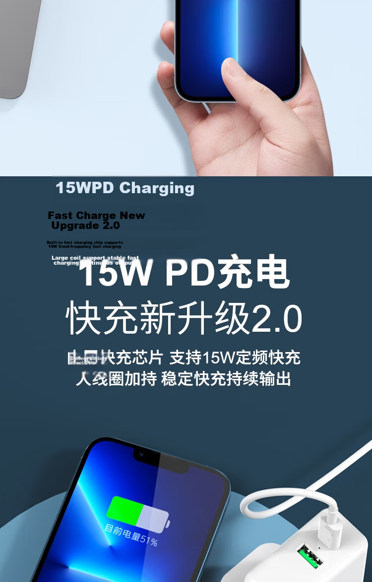 ESCASE Wireless Charger Magsafe Magnetic Charging Adapter for Huawei Mate60 Pro Apple iPhone 18 Pro AMX Phone Earphones AirPods 5/4/3 Pro 2nd Gen FM13 Pro 6