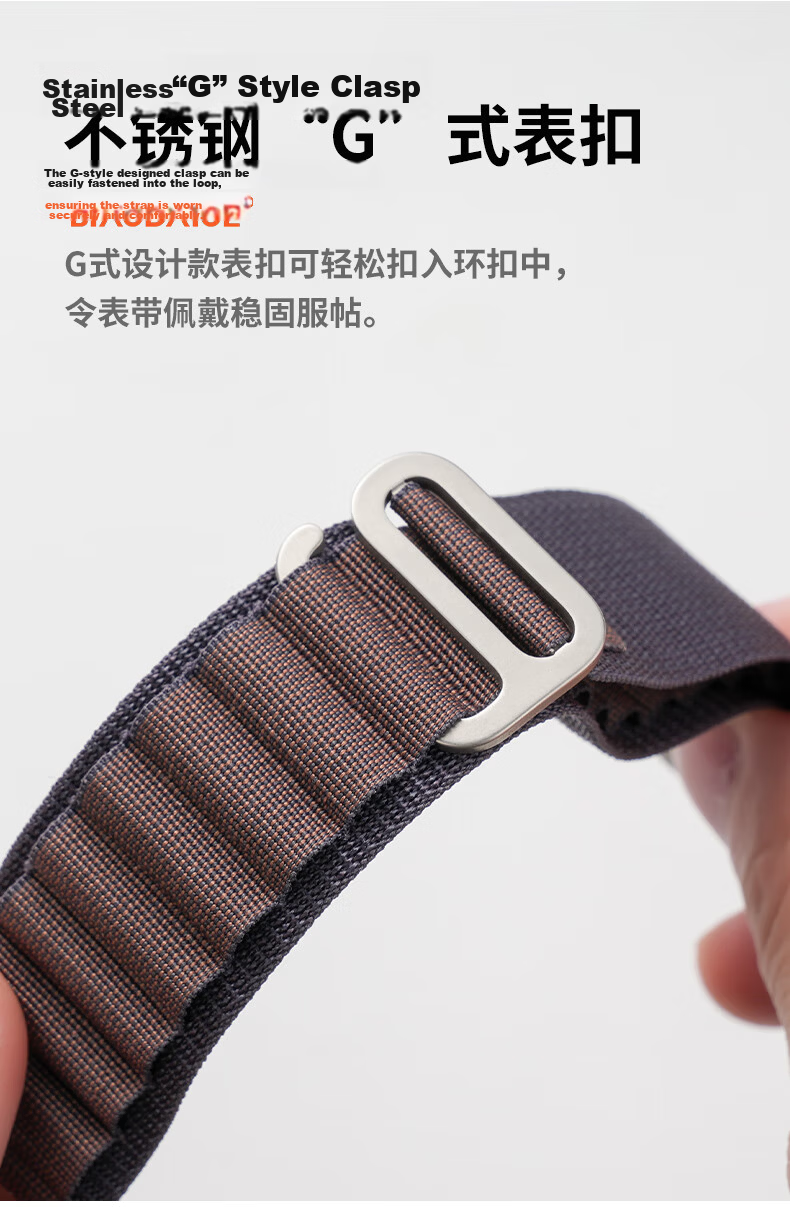 Biaodai Ge Apple Watch Band S10 High-End Summer Breathable Strap S11/9/8/7 iWatch 45/46/49MM Ultra 2/3 Mountain Nylon Dark Green L Size Titanium Buckle 6