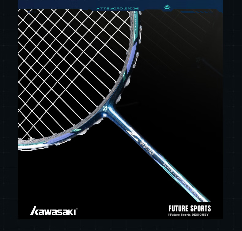 KAWASAKI Z1000 Ultra-Light Full Carbon 4U Professional Advanced Offensive All-Purpose Badminton Racket Bow Arrow 16