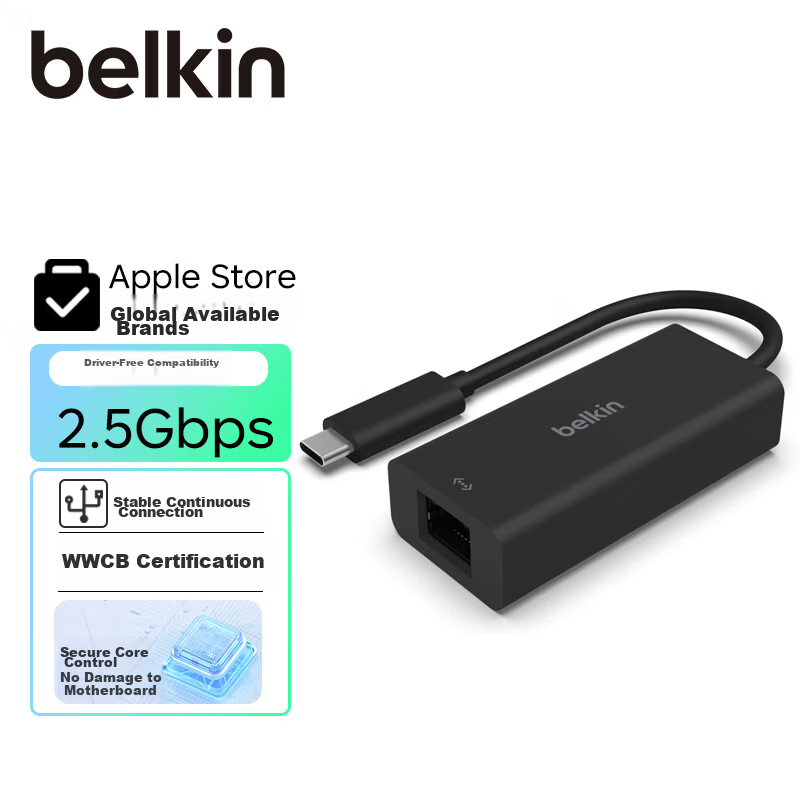BELKIN Type-C Splitter Adapter 2-in-1 60W Power Delivery HDMI Display iPad Phone Screen Casting USB-C Expansion AVC002