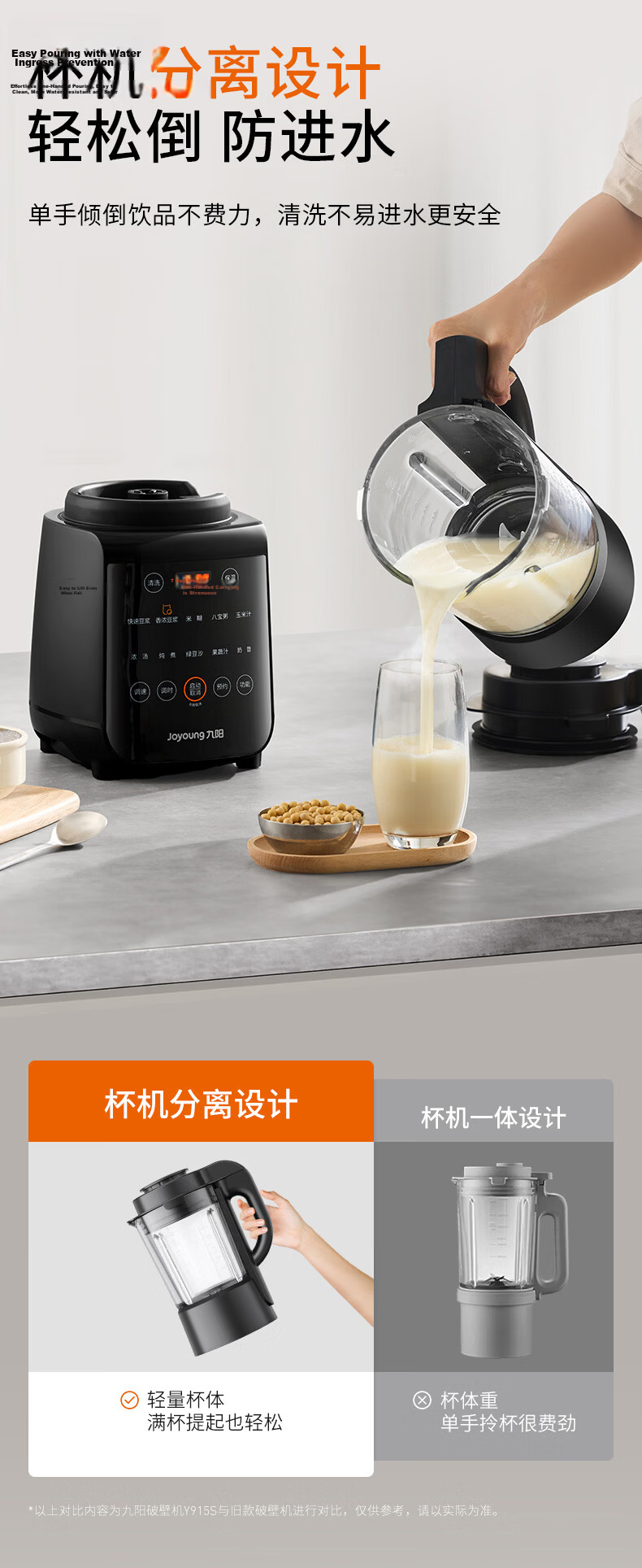 Joyoung Automatic Blender, 1.75L Capacity, Detachable And Washable, Hot Sterilization, Quiet Operation, Fine Texture, Filter-Free, for 3-5 People, Soy Milk Maker, P370 Subsidies 4