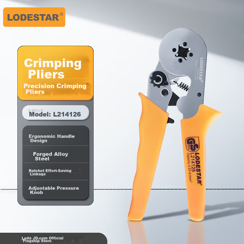 LODESTAR Ratchet Crimping Pliers for Insulated Terminals 0.25-2.5mm² L214126