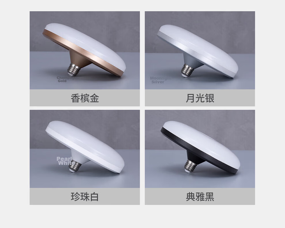 NVC LED Industrial UFO High Power Bulb Energy-saving E27 Screw Base Bulb 60W Bright White Light 12