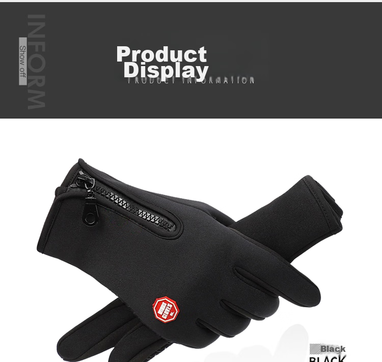 BWNK Sports Ski Gloves, Winter Warm Gloves, Windproof, Cold-Resistant, Waterproof, Thickened Cycling Gloves, Riding Gloves, Winter Men's 14