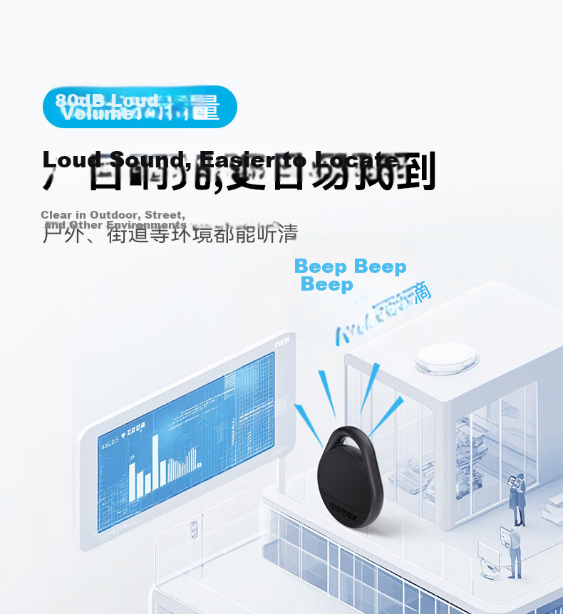 MOMAX AirTag Apple Certified Tracker Anti-Lost Device for iPhone 17 Xiaomi Huawei Tag Precise Positioning for Children Pets Elderly Luggage Car 16