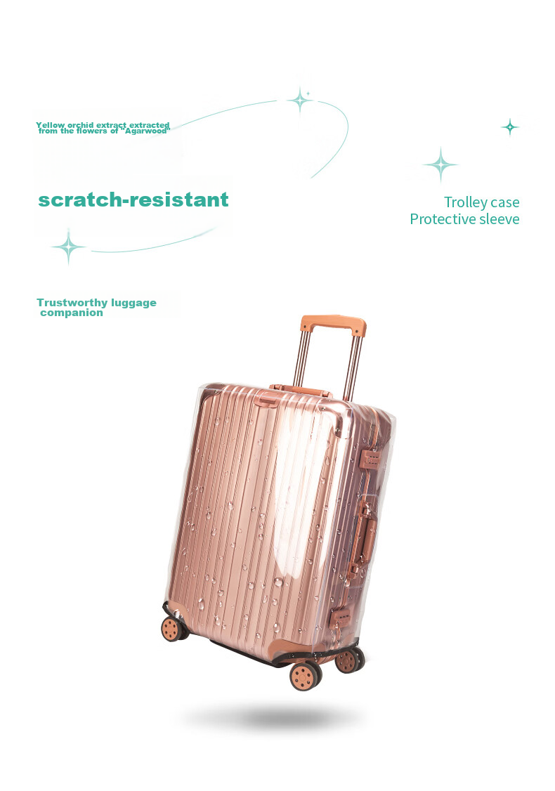 Siwangongli Luggage Protective Cover, Suitcase Handle Cover, Wear-Resistant Outer Case, Transparent Protective Cover, Dust Cover SW2025 4
