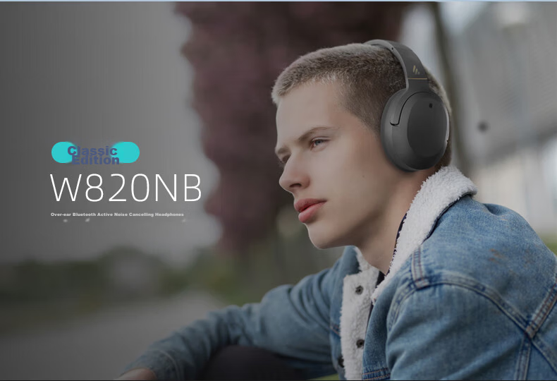 EDIFIER W820NB Classic Edition Over-Ear Bluetooth Active Noise Cancelling Headphones with Gold Certification for Mobile Phones, Computers And Laptops, Lake Blue Color, Graduation Gift 11