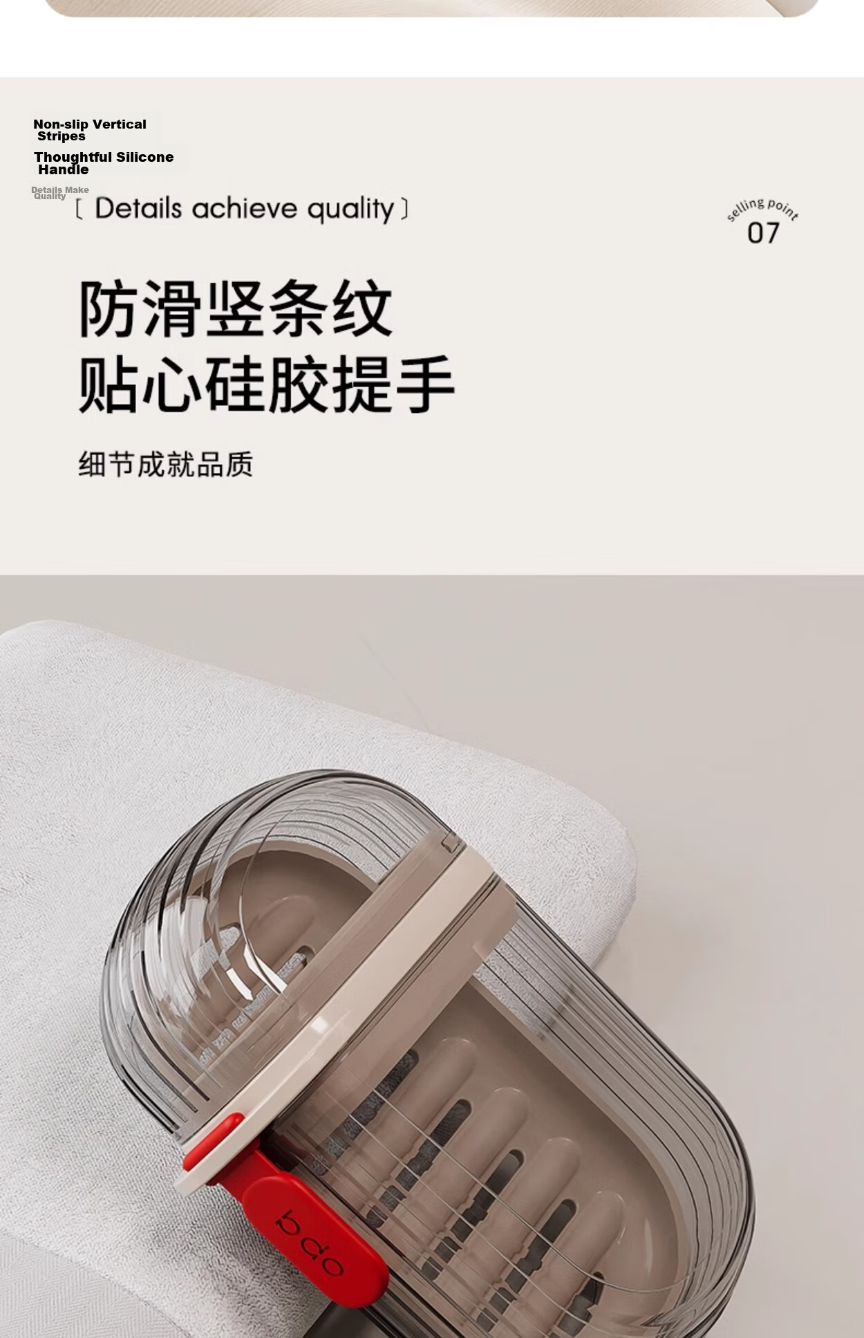 BDO Travel Essential Soap Dish with Drainage And Handle, Luxury Soap Holder for Students And Home Use, 2 Pieces 15