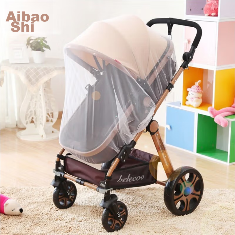 I-angel Baby Stroller Mosquito Net Full Cover Anti-Mosquito Dense Mesh Large Canopy Universal Baby Mosquito Net White S305
