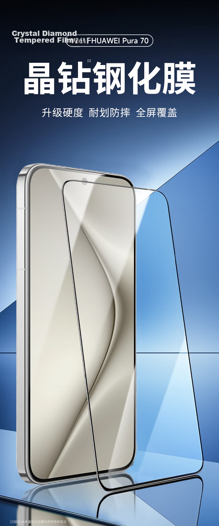 Kulefeng [3D Hot Bending] Tempered Glass Screen Protector for Huawei Pura70Ultra, Full Adhesive Huawei P70pro/+ Phone Film, Protective Cover, Curved Glass, Fingerprint Unlock, Ceramic 2