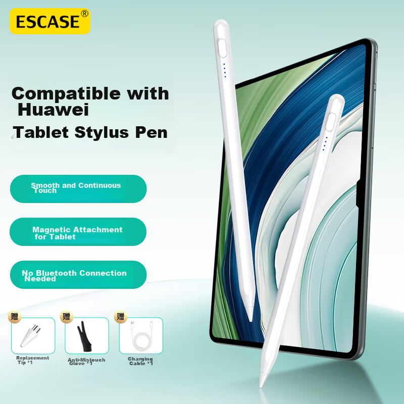 ESCASE Magnetic Stylus Pen Holder for Huawei MPencil 3rd Gen MatePad Mini 11.5S Pro 13.2 12.2 Air Capacitive Touch Pen TP09