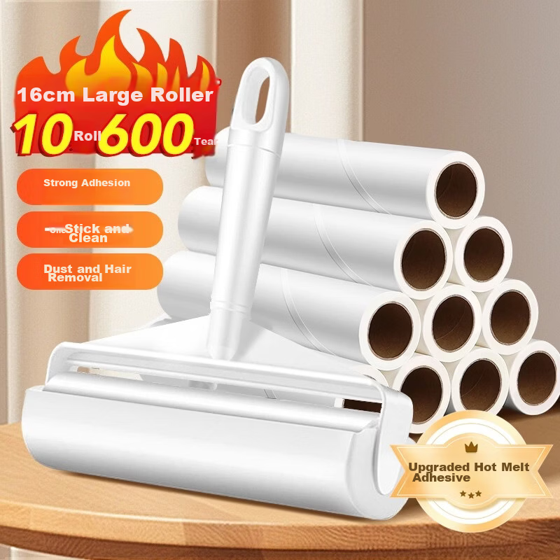 LYNN Lint Roller 16cm 10 Rolls 600 Sheets Pet Hair Remover Sticky Dust Roller