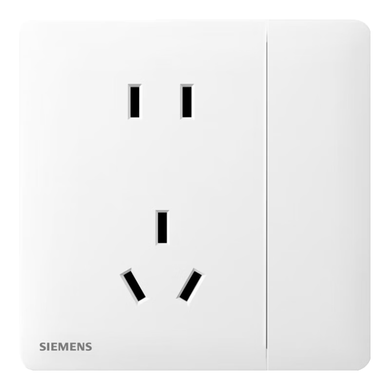 SIEMENS Socket Panel 10A Five-Hole with Double Control Switch Concealed Socket Lingyu Matte White 5UB37343NC01