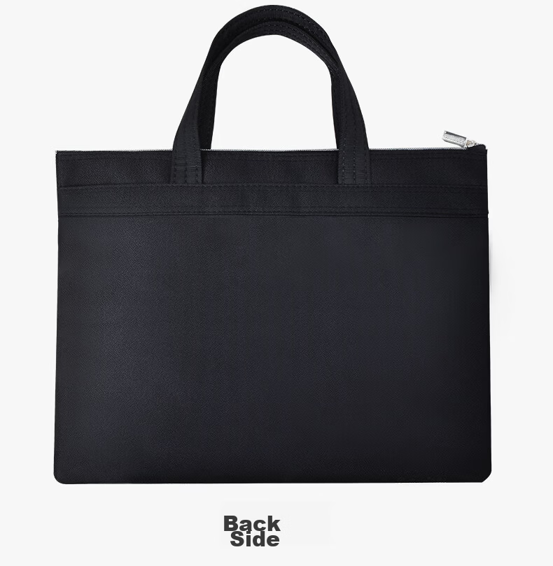 Bailiwen B0072 Black Double-Layer Handheld Zipper Bag, Briefcase, Document Bag, Conference Folder, Men's Briefcase, File Bag, Business Office Handbag 6