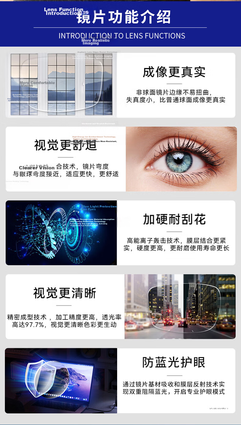 Nianqingtai Anti-Blue Light Reading Glasses, Tianfu Series, for Men And Women, High Definition Ultra-Light Presbyopic Glasses for Middle-Aged And Elderly, TF8008+350 Degrees 9
