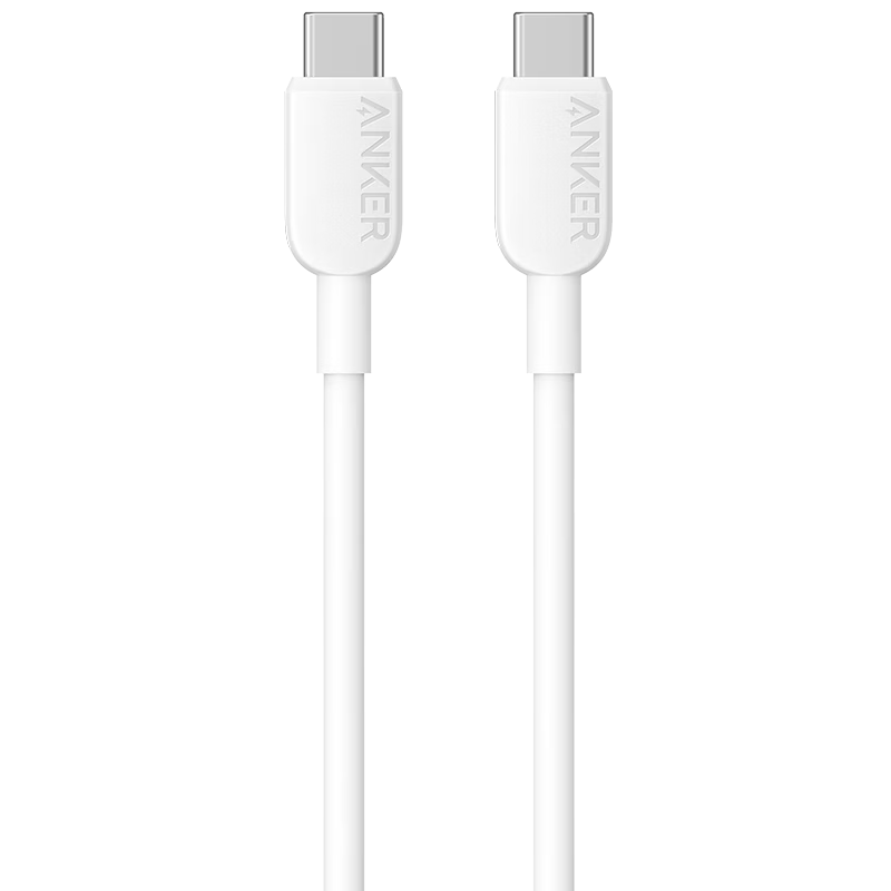 ANKER Anker Apple Dual-Head Type-C Charging Cable for iPhone 17/16/15, iPad, Mac, Huawei, Small Fan, Fast Charging Data Cable 0.9m White