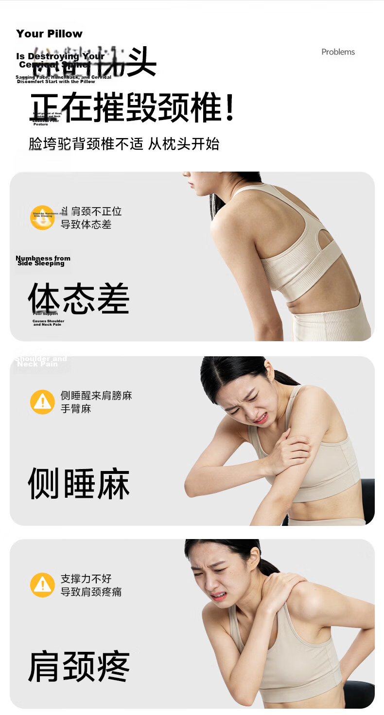 Mi Xiaoshu Memory Foam Pillow Cervical Spine Support Neck Pillow Deep Care Slow Rebound Adult Sleep Pillow Special for Cervical Spondylosis Antibacterial Breathable 2