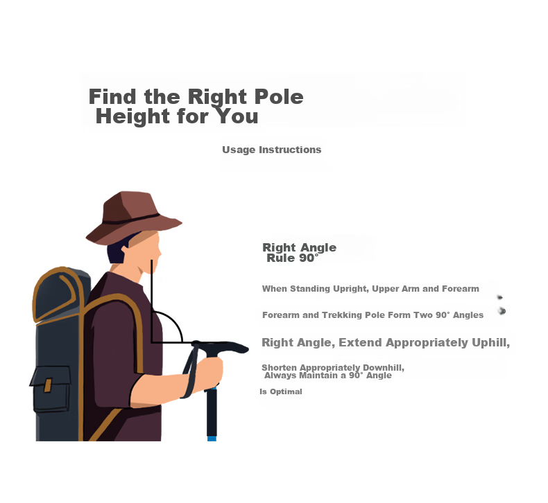 CAMEL [Qingfeng] Hiking Pole, Outdoor Trekking, Lightweight Portable Telescopic Mountaineering Equipment, Aluminum Alloy Walking Stick 18