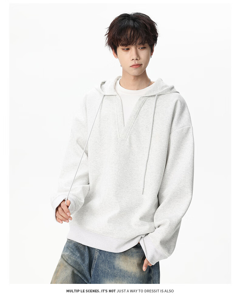 NASA GISS Men's Hoodie Loose Fit Solid Color Sports Sweatshirt Youth Long Sleeve Jacket Black M 54