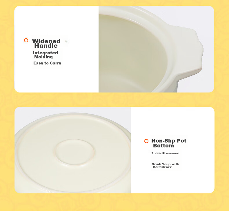 COOKER KING Ceramic Casserole 2.5L Clay Pot Soup Stew Porridge Rice Cooker Gas Stove Compatible 11