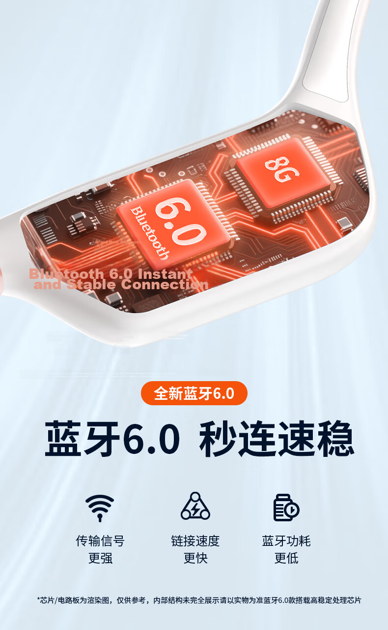 Xiaoyouxin X7 Bone Conduction Bluetooth Earphones Cycling Sports Running Swimming Built-in Memory Long Battery Life Black Memory Version 9