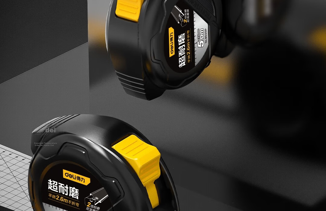 Deli High-Profile Steel Tape Measure, Stylish, Wear-Resistant, Drop-Resistant Ruler, High-Precision Measuring Tape, 5m*28mm 3