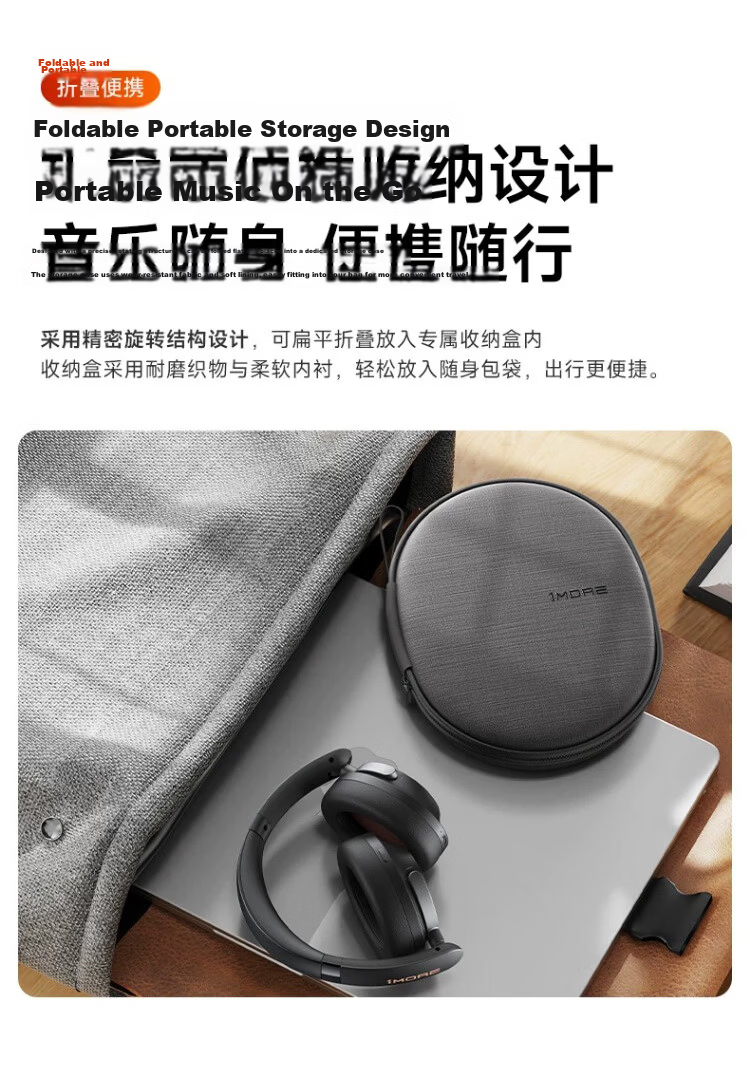 1MORE HQ51 SonoFlow Pro Over-Ear Wireless Bluetooth Gaming Headphones with Active Noise Cancellation, 2025 Model, Titanium Black 18