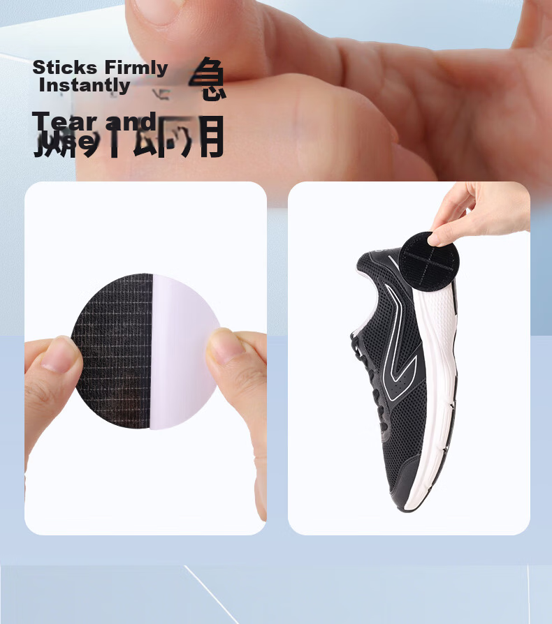 FOOTOPPO Non-Slip Shoe Sole Pads High Heel Anti-Wear Shoe Repair Durable 3M Adhesive Self-Adhesive Noise-Reducing Shoe Stickers 12
