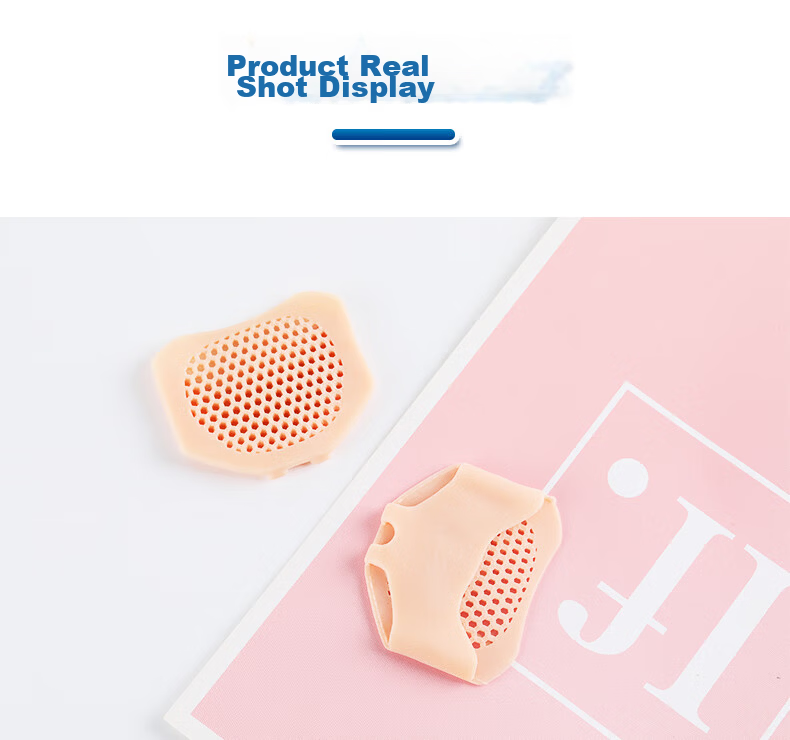 FOOTOPPO Silicone Forefoot Cushion Anti-Friction Pain Relief Half Insole for Women High Heels Non-Slip Foot Pain Relief Pressure-Reducing Insoles 9