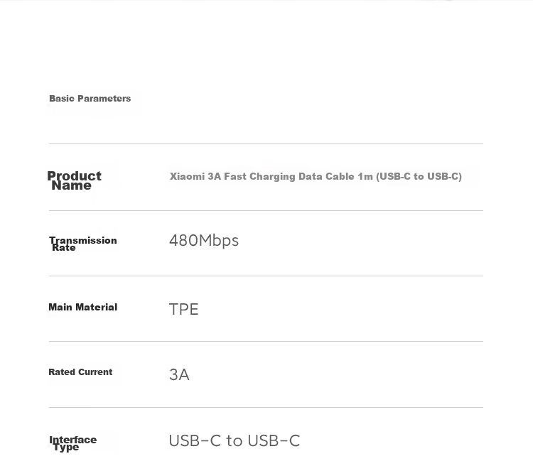 MI Original USB-C Data Cable, 100cm, 6A Charging Cord, White, Compatible with USB-C Port, for Phones And Game Consoles, Charging Xiaomi Redmi/K70 13
