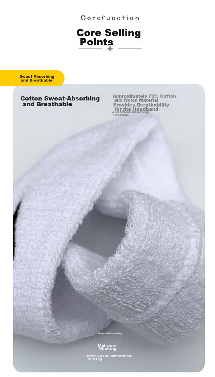 NIKE Sports Sweat-Absorbing Headband, Running Fitness Hair Tie, Prevents Sweat from Getting on Face, New White N1012407101OS 6