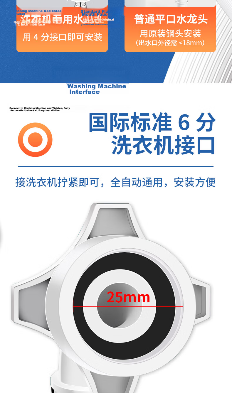 Lelandi Fully Automatic Washing Machine, 4-Meter Inlet Hose, 1/2 Inch Connector, Extended Hose, 4m, for Fully Automatic Drum And Impeller Washers, Water Inlet Extension Hose, Universal Interface with Steel Head, L8085 3