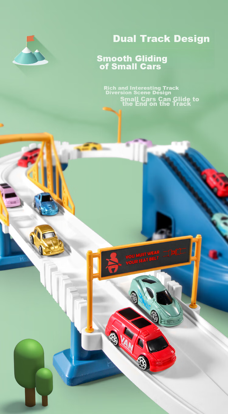 AoZhiJia Kids Toy 3-6 Years Boys Track Car Set Adventure Parking Lot Birthday Gift 10