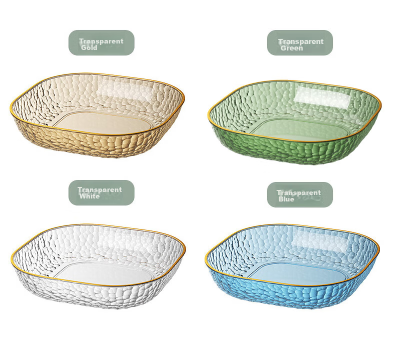 YIJUKE (YIJUKE) [Set of 4] Fruit Plates Snack Plates Bone Dish Small Plates Household Storage Plates Dried Fruit Plates Small Dishes 13